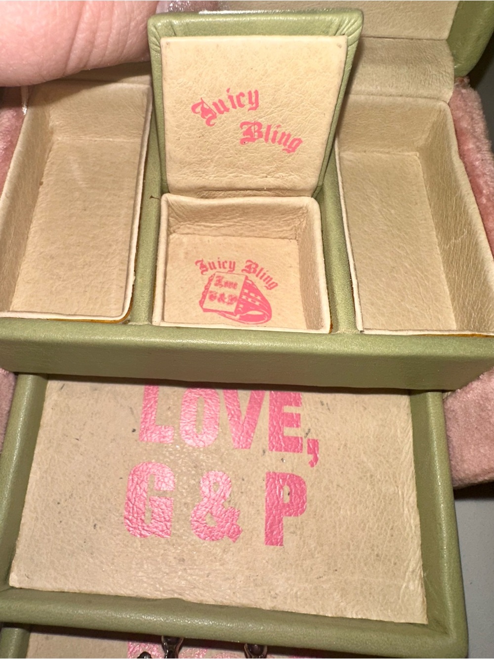 Y2K Vintage Juicy Couture Juicy Bling Pink Velour Jewelry Box - Picture 7 of 7